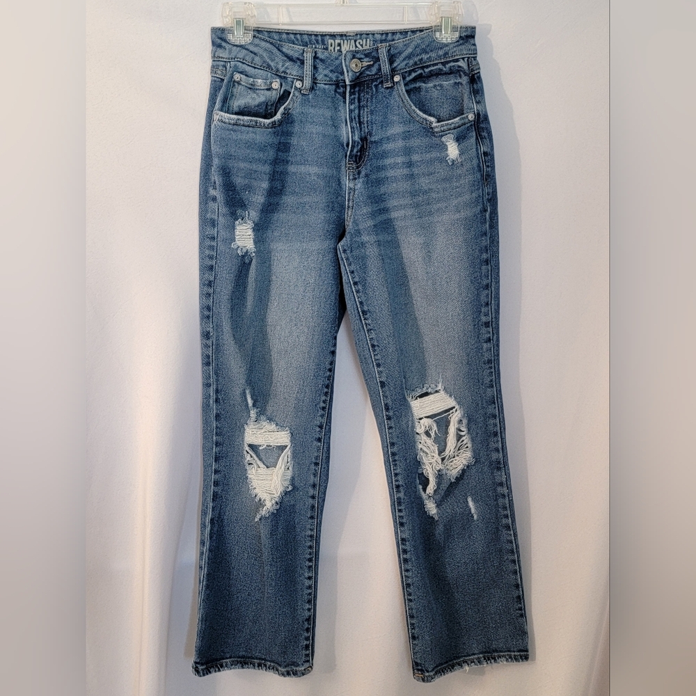 Rewash High Rise Distressed Jeans Size 1/25